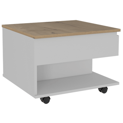 Mesa De Centro Arelva Lift Top Coffee Blanco+Duna