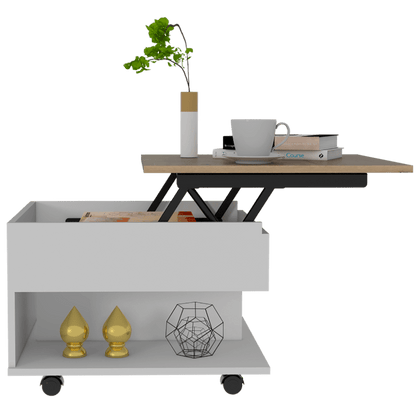 Mesa De Centro Arelva Lift Top Coffee Blanco+Duna