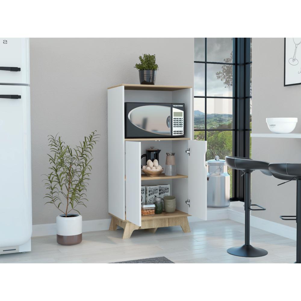 Mueble Microondas Bajo Ulmari   Blanco Duna