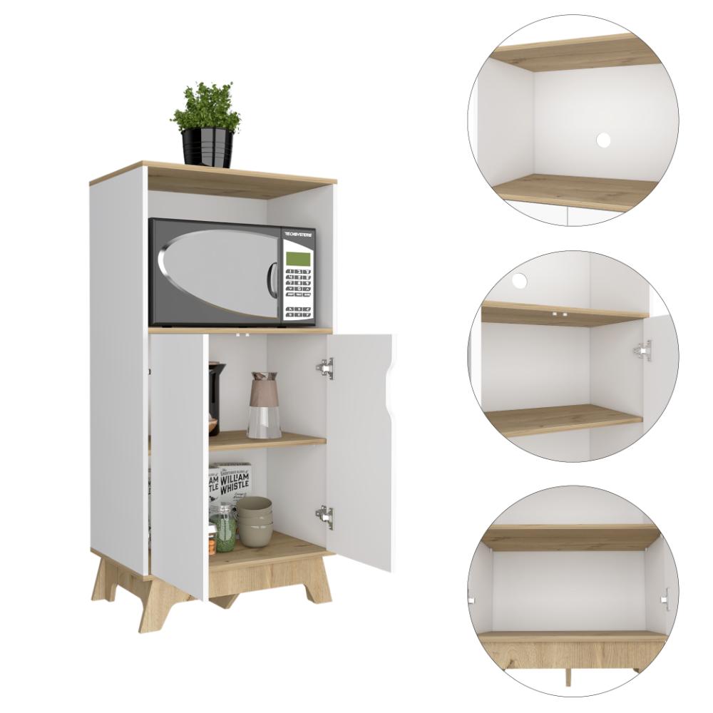 Mueble Microondas Bajo Ulmari   Blanco Duna