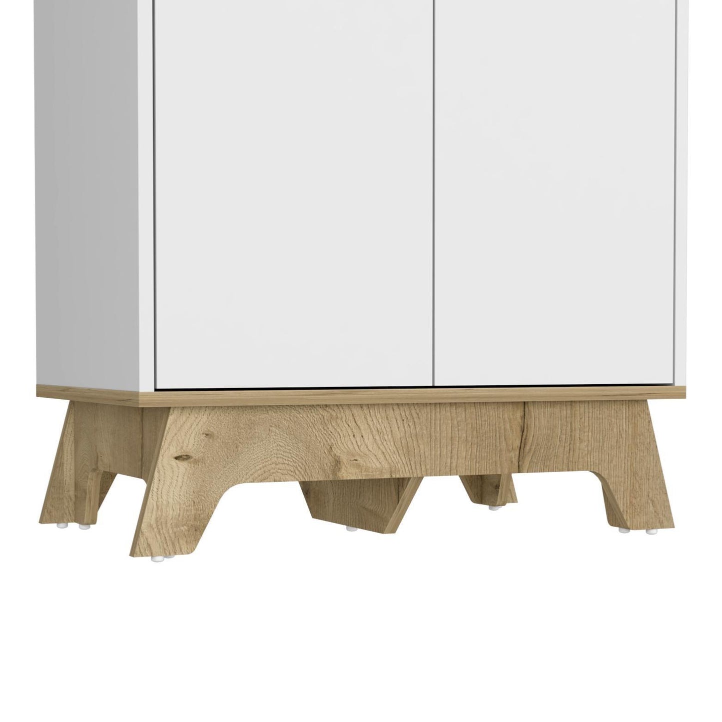 Mueble Microondas Alto Holk Bi-Color Duna Blanco