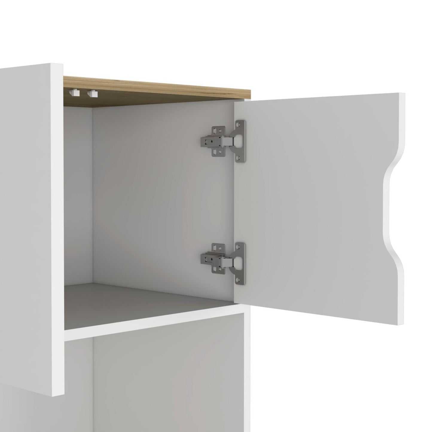Mueble Microondas Alto Holk Bi-Color Duna Blanco