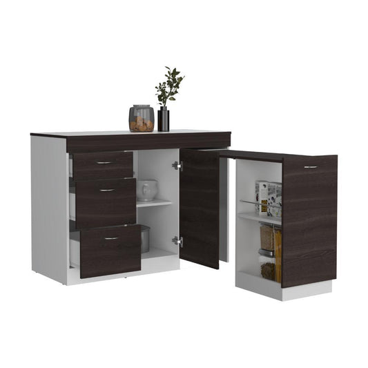 Mueble Inferior Cocina Parix  Blanco Y Milan