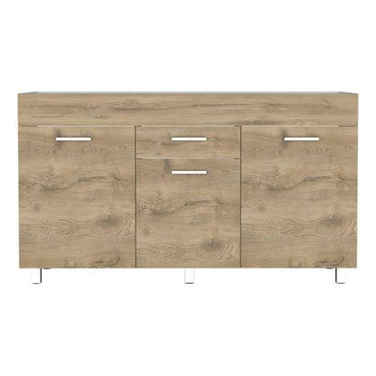 Gabinete Inferior Avorin Macadamia Y Blanco 150 Cm
