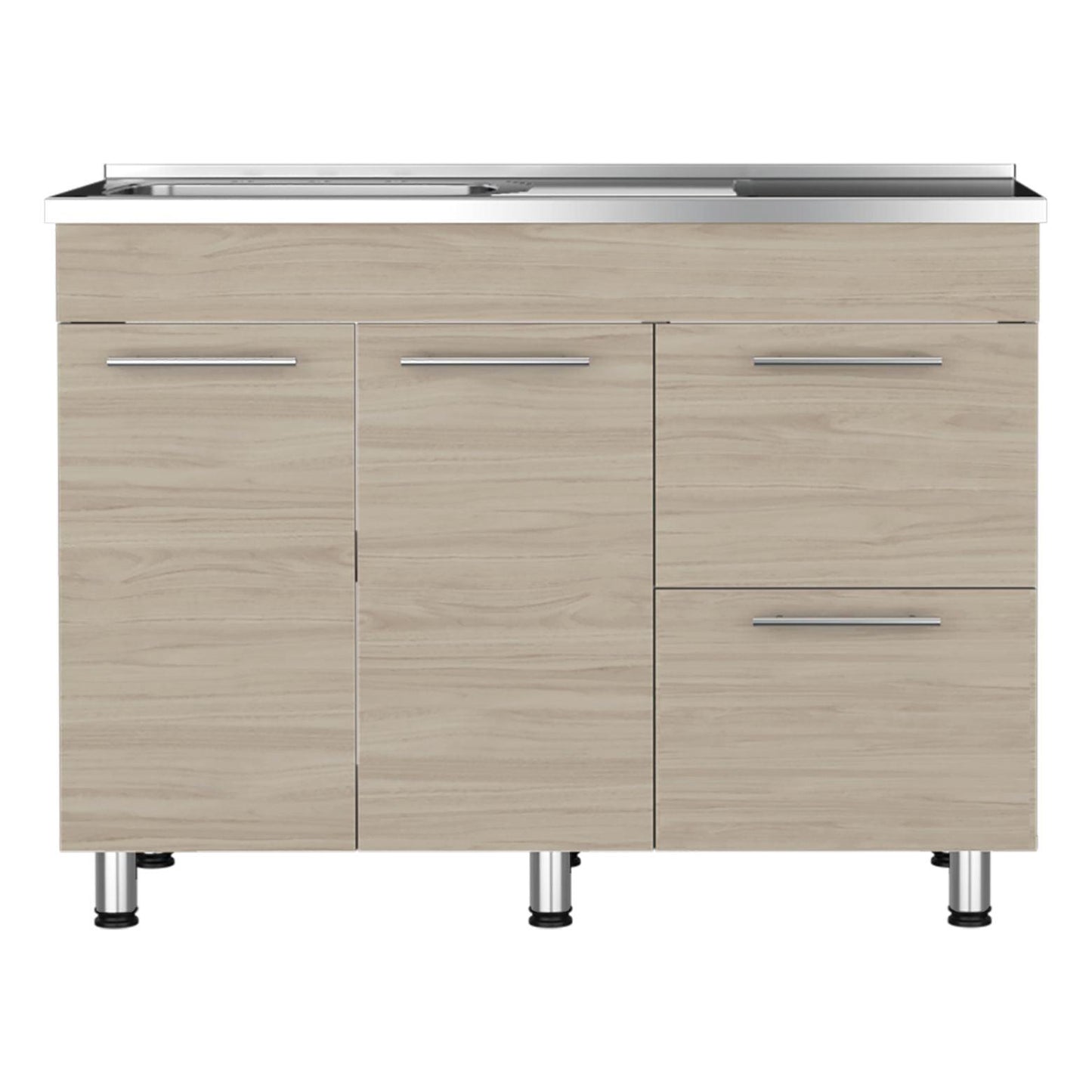 Gabinete Inferior Poret Nacar Y Blanco 120 Cm
