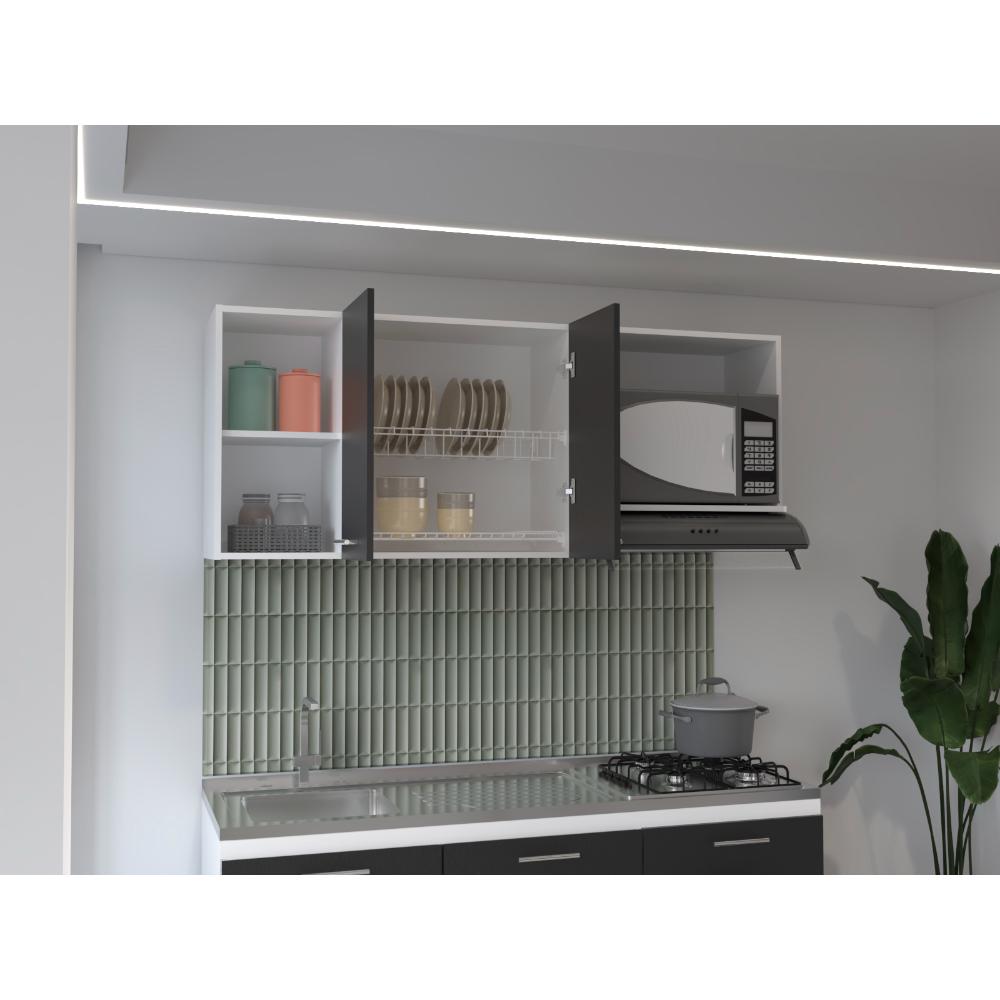 Gabinete Superior De Cocina Jhonny Blanco Y Wengue 150 Cm