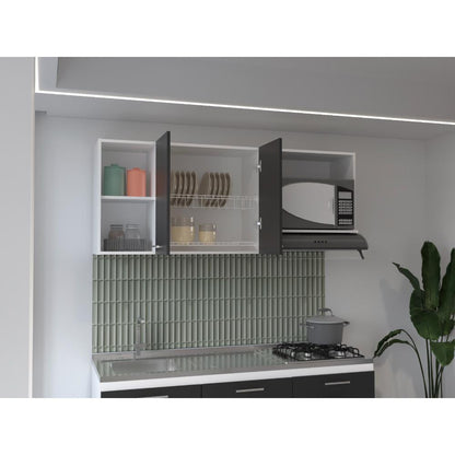 Gabinete Superior De Cocina Jhonny Blanco Y Wengue 150 Cm