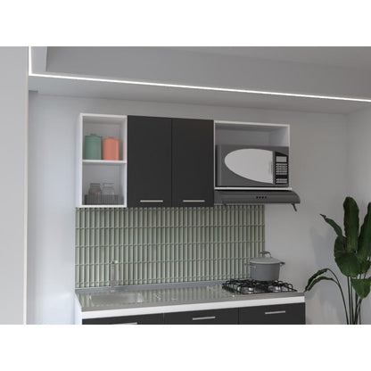 Gabinete Superior De Cocina Jhonny Blanco Y Wengue 150 Cm