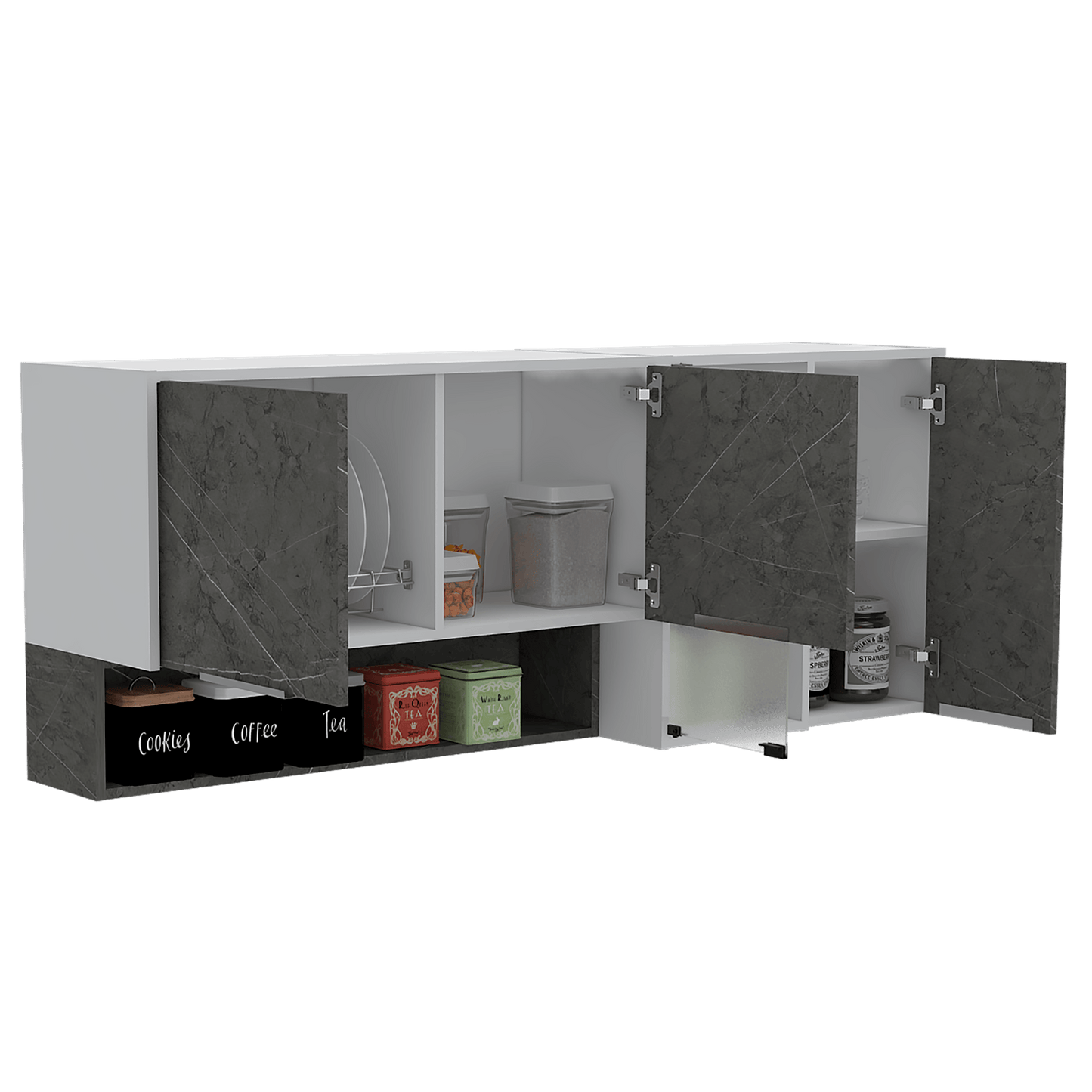 Gabinete Superior Almend Blanco Y Gris 150 Cm