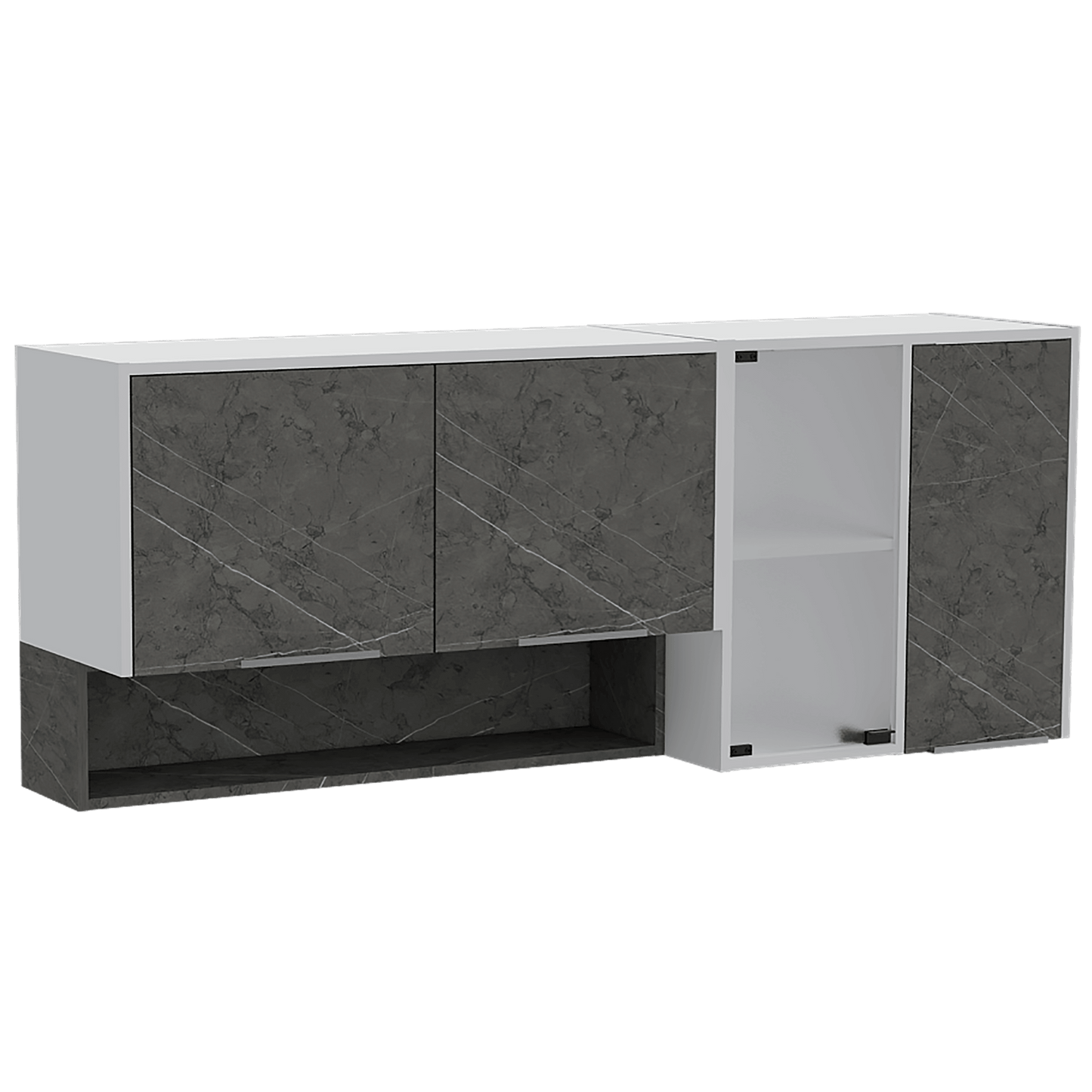 Gabinete Superior Almend Blanco Y Gris 150 Cm