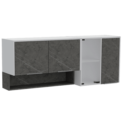 Gabinete Superior Almend Blanco Y Gris 150 Cm