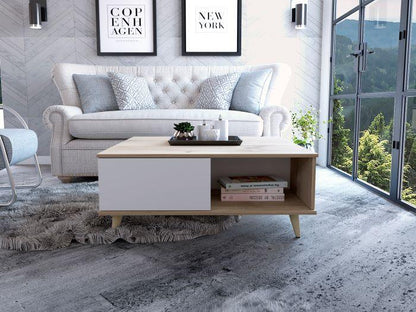 Mesa De Centro Orilán Duna Y Blanco B