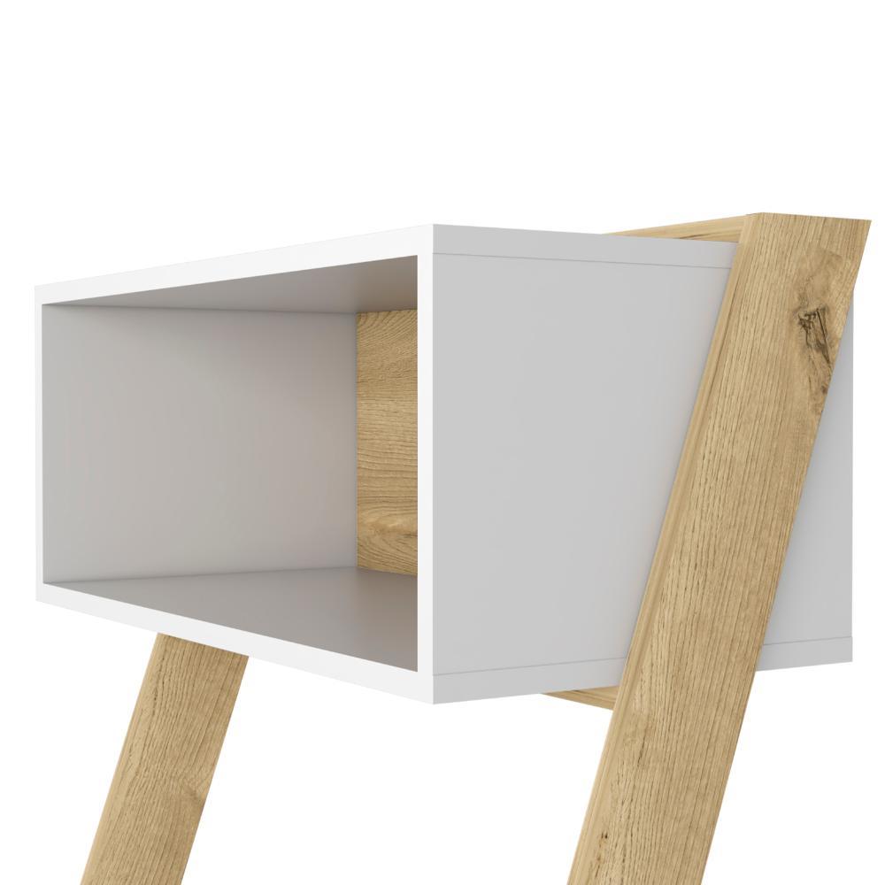 Mesa De Noche Dihana Duna Y Blanco