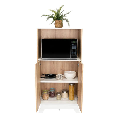 Mueble Microondas Bajo Ulmari 130X65  Duna Blanco