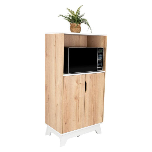 Mueble Microondas Bajo Ulmari 130X65  Duna Blanco