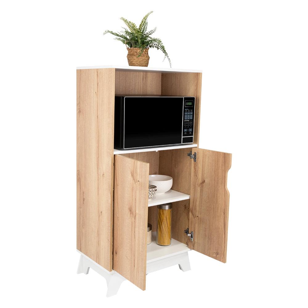 Mueble Microondas Bajo Ulmari 130X65  Duna Blanco