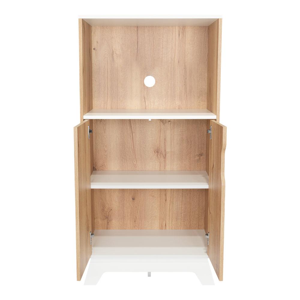 Mueble Microondas Bajo Ulmari 130X65  Duna Blanco