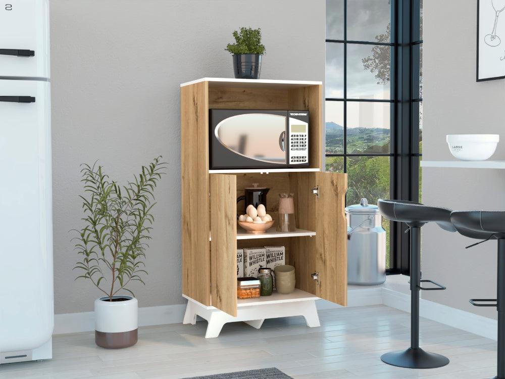 Mueble Microondas Bajo Ulmari 130X65  Duna Blanco