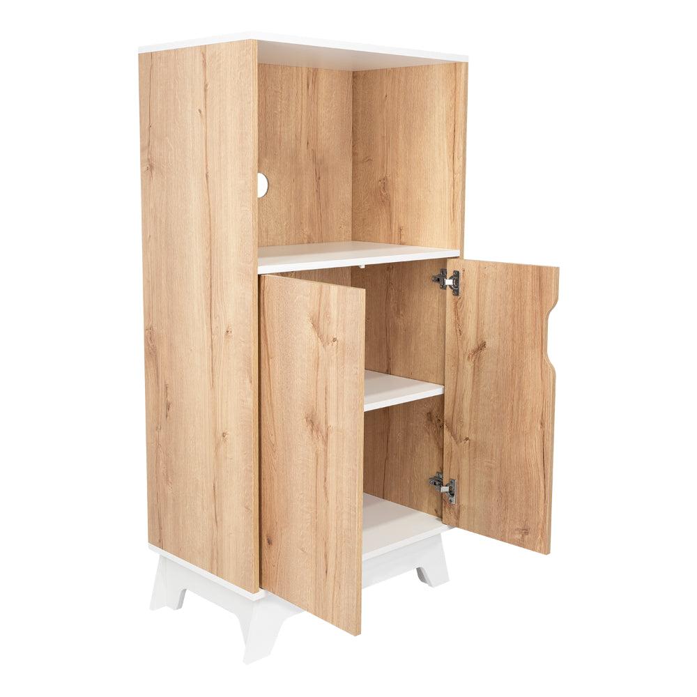 Mueble Microondas Bajo Ulmari 130X65  Duna Blanco