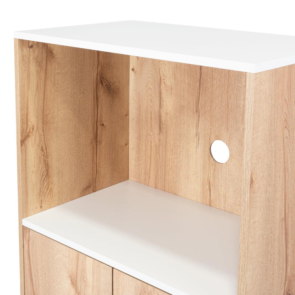 Mueble Microondas Bajo Ulmari 130X65  Duna Blanco