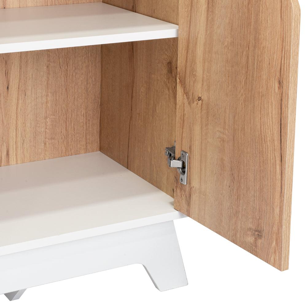 Mueble Microondas Bajo Ulmari 130X65  Duna Blanco