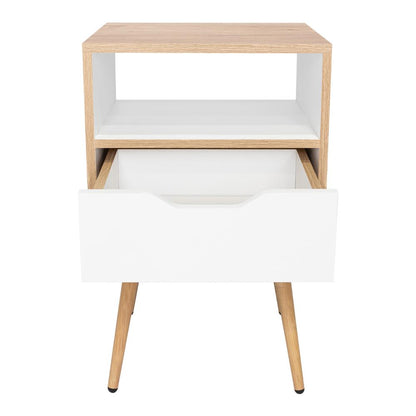 Mesa De Noche Almira Duna Y Blanco