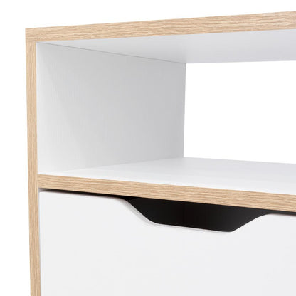 Mesa De Noche Almira Duna Y Blanco