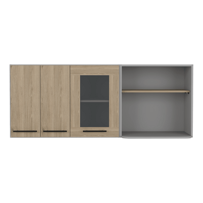 Modulo Superior De Cocina Kitchen Vionel  Gris Y Rovere 150 Cm