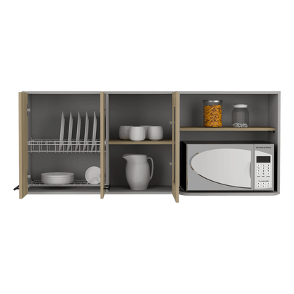Modulo Superior De Cocina Kitchen Vionel  Gris Y Rovere 150 Cm