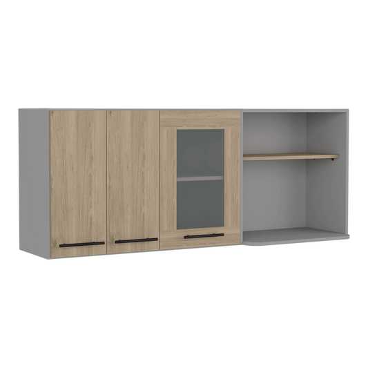 Modulo Superior De Cocina Kitchen Vionel  Gris Y Rovere 150 Cm
