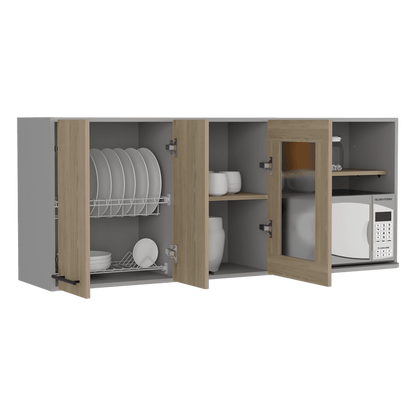 Modulo Superior De Cocina Kitchen Vionel  Gris Y Rovere 150 Cm