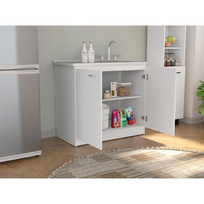 Gabinete Inferior Shelf Blanco 100 Cm
