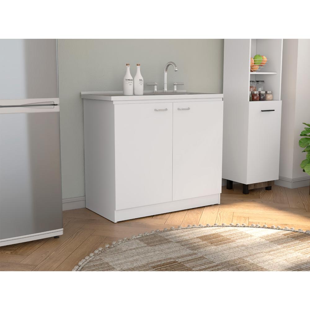 Gabinete Inferior Shelf Blanco 100 Cm
