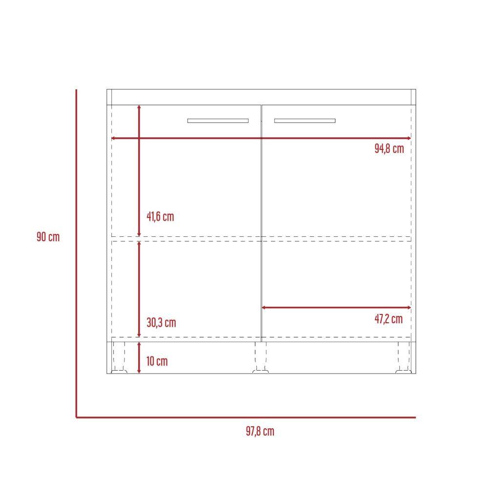 Gabinete Inferior Velmora Blanco 100 Cm