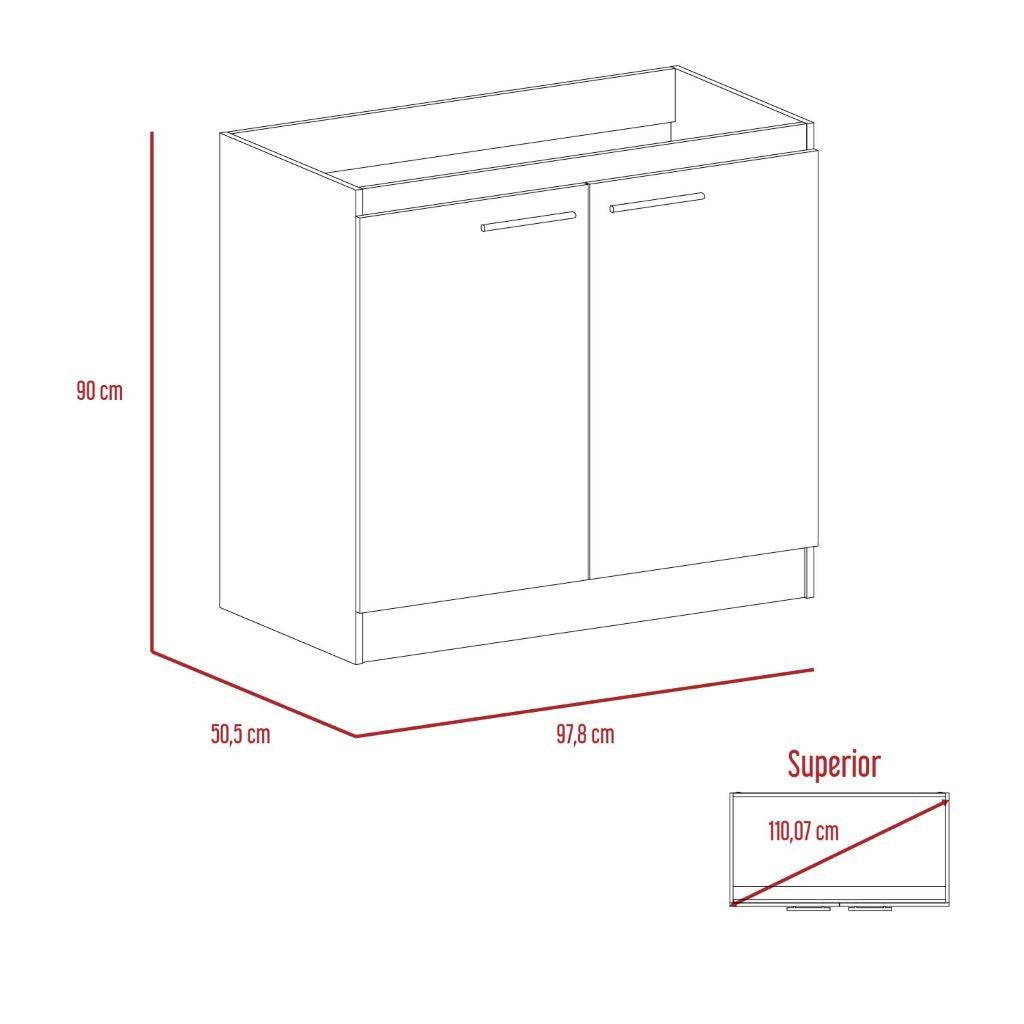 Gabinete Inferior Velmora Blanco 100 Cm