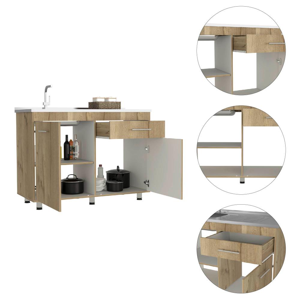 Modulo Inferior Kitchen Niko  Blanco Duna 120 Cm
