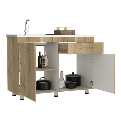 Modulo Inferior Kitchen Niko  Blanco Duna 120 Cm