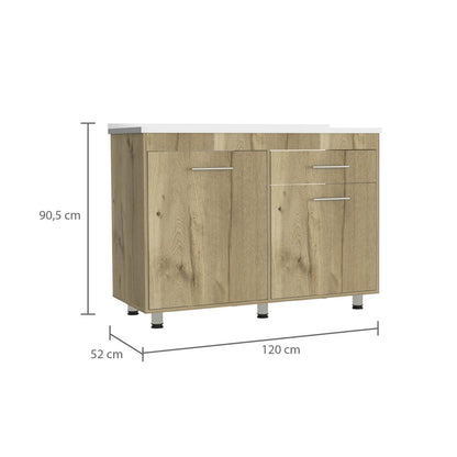 Modulo Inferior Kitchen Niko  Blanco Duna 120 Cm