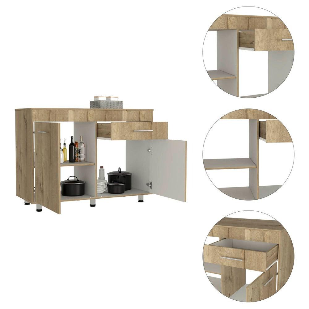 Modulo Inferior Kitchen Niko  Blanco Duna 120 Cm