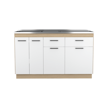 Gabinete Inferior Gelapa Blanco Y Rovere  150 Cm