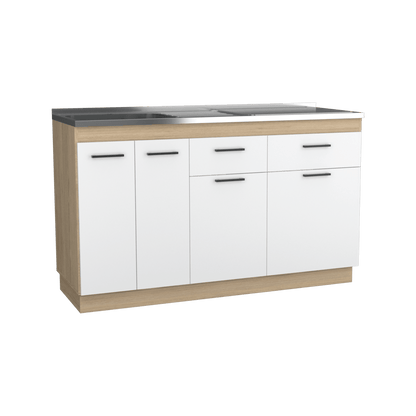 Gabinete Inferior Gelapa Blanco Y Rovere  150 Cm