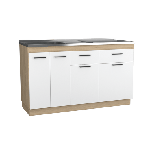 Gabinete Inferior Gelapa Blanco Y Rovere  150 Cm