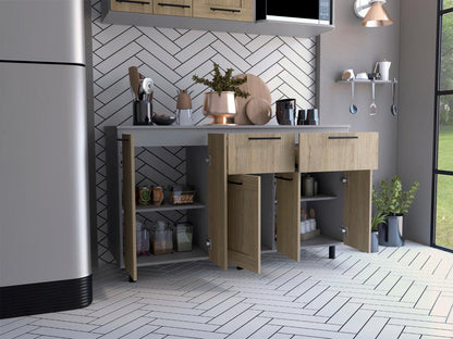 Modulo Inferior Kitchen Vionel  Gris Rovere 150 Cm