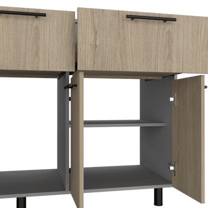 Modulo Inferior Kitchen Vionel  Gris Rovere 150 Cm