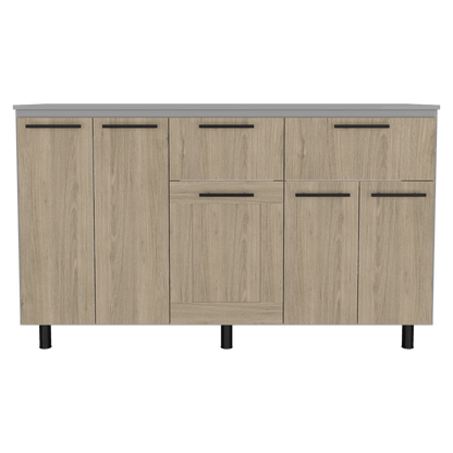 Modulo Inferior Kitchen Vionel  Gris Rovere 150 Cm