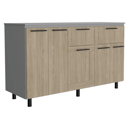 Modulo Inferior Kitchen Vionel  Gris Rovere 150 Cm