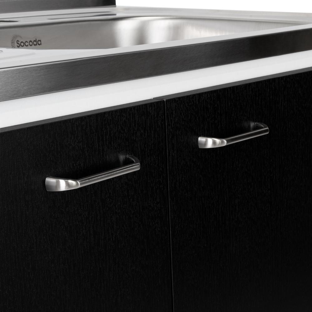 Gabinete Inferior Shelf Wengue Y Blanco 100 Cm