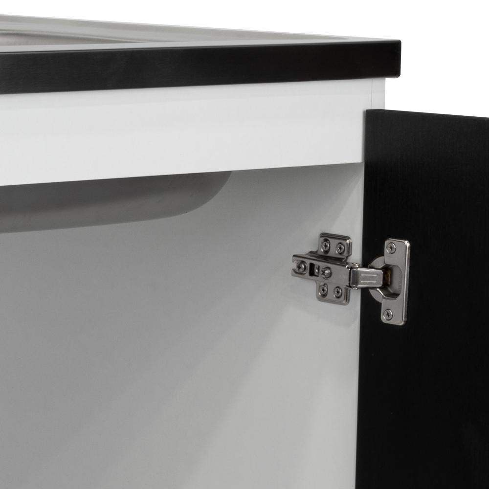 Gabinete Inferior Shelf Wengue Y Blanco 100 Cm