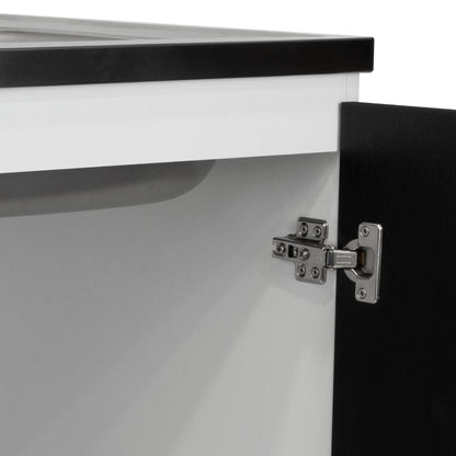 Gabinete Inferior Shelf Wengue Y Blanco 100 Cm
