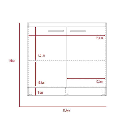Gabinete Inferior Velmora Wengue 100 Cm